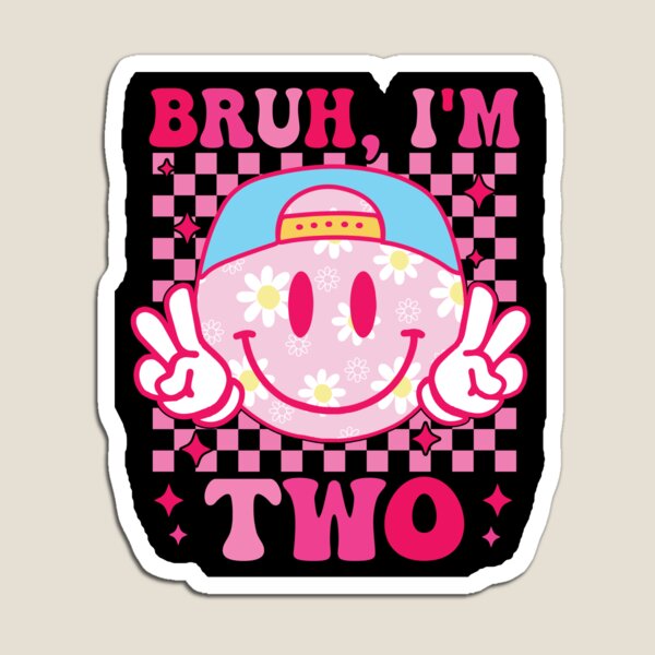 Item preview, Bruh I'm Two 2 2nd Birthday Girls Groovy 2 Years Old designed and sold by Night Forest.