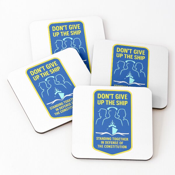 Item preview, ✨DON’T GIVE UP THE SHIP – BADGE COLLECTION — ✨“Courage Doesn’t Cower”✨ Edition designed and sold by WheelieGdArt.
