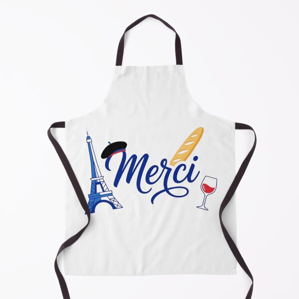 Item preview, Merci Paris – French Aesthetic Illustration with Eiffel Tower, Wine & Baguette designed and sold by Mirosi-S.