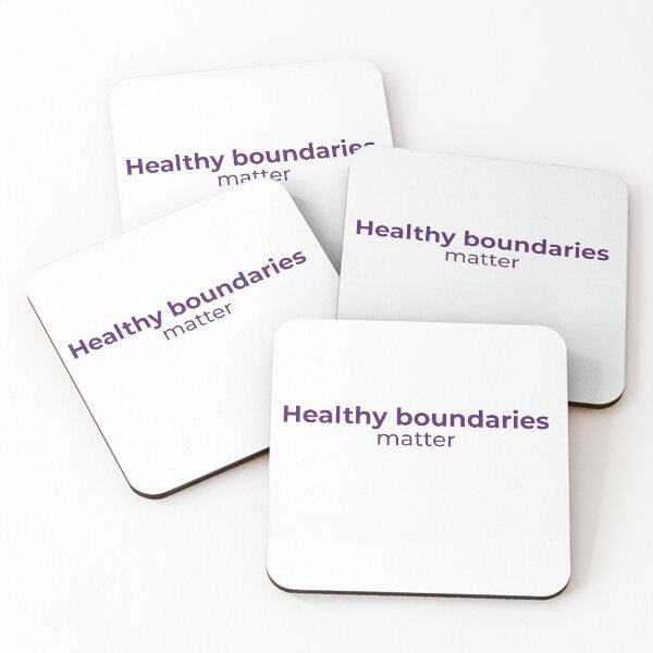 Item preview, Healthy boundaries matter - Minimalist statement designed and sold by Bianca Eder - Healing Collection.