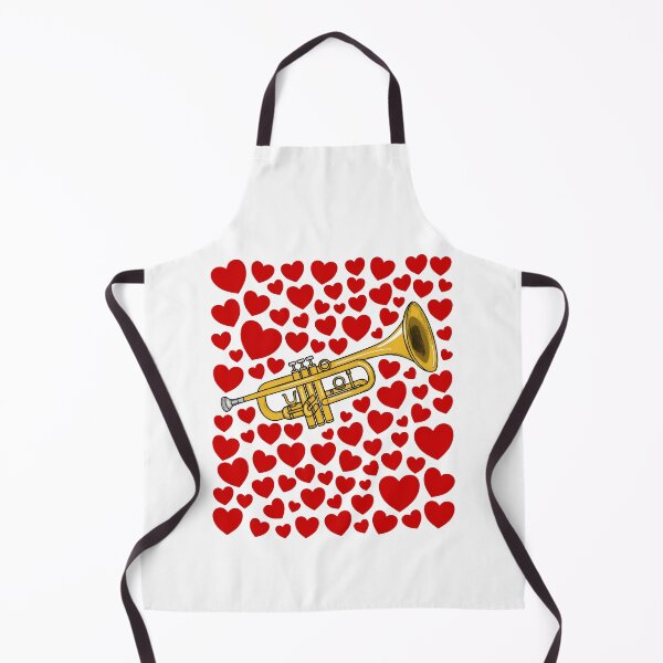 Item preview, Trumpet With Hearts, Valentines Trumpeter Brass Musician Wedding designed and sold by doodlerob.