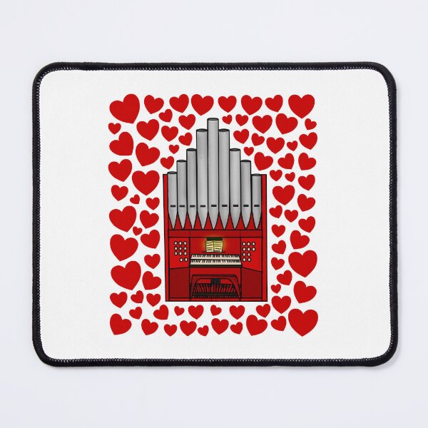 Item preview, Church Organ With Hearts, Valentines Organist Musician Wedding designed and sold by doodlerob.