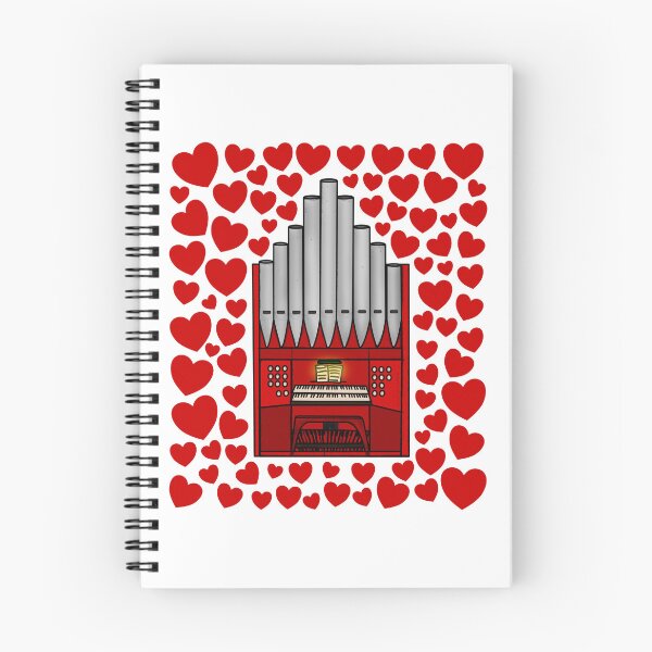 Item preview, Church Organ With Hearts, Valentines Organist Musician Wedding designed and sold by doodlerob.