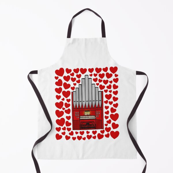 Item preview, Church Organ With Hearts, Valentines Organist Musician Wedding designed and sold by doodlerob.