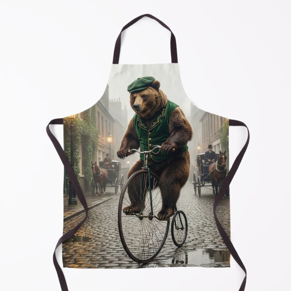 Item preview, Bear Rides a Penny Farthing Bicycle in London designed and sold by Tridentulus.