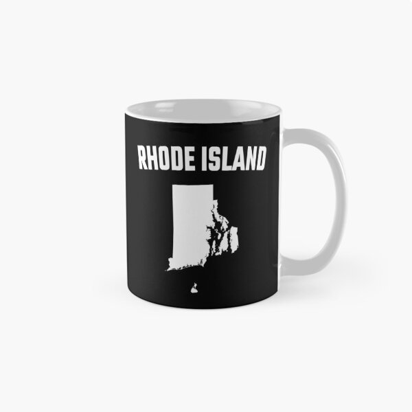 Item preview, Rhode Island State Map Silhouette - Minimalist White & Black Style designed and sold by mashmosh.
