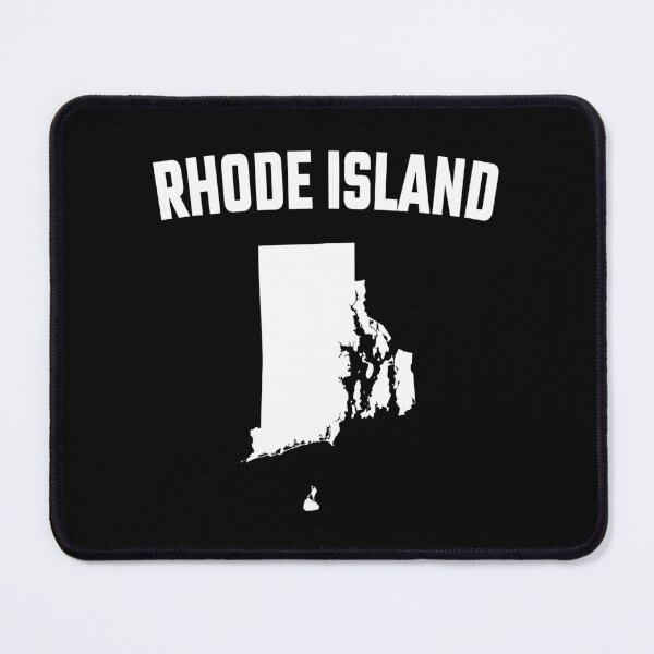 Item preview, Rhode Island State Map Silhouette - Minimalist White & Black Style designed and sold by mashmosh.