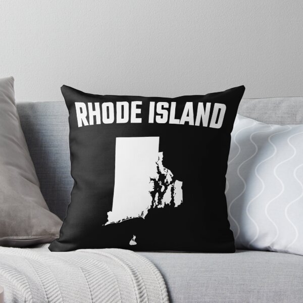 Item preview, Rhode Island State Map Silhouette - Minimalist White & Black Style designed and sold by mashmosh.