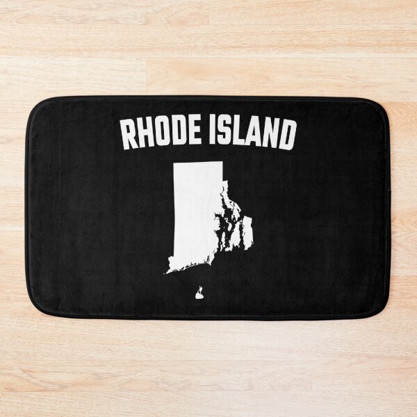 Item preview, Rhode Island State Map Silhouette - Minimalist White & Black Style designed and sold by mashmosh.