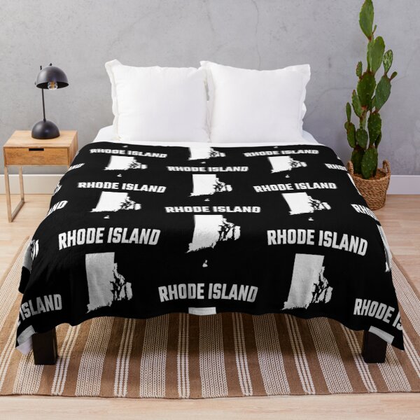 Item preview, Rhode Island State Map Silhouette - Minimalist White & Black Style designed and sold by mashmosh.