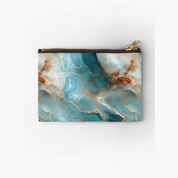 Item preview, Transformative Teal & Gold Agate – Color of the Year 2026 Abstract Marble designed and sold by Ewa Miller.