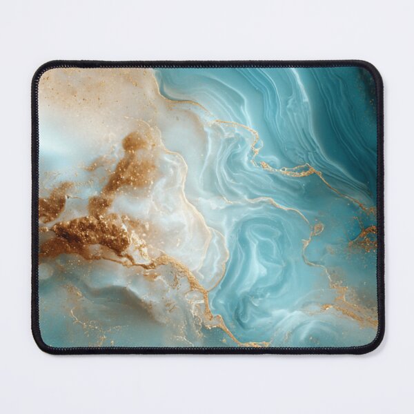 Item preview, Transformative Teal & Gold Agate – Color of the Year 2026 Abstract Marble designed and sold by Ewa Miller.