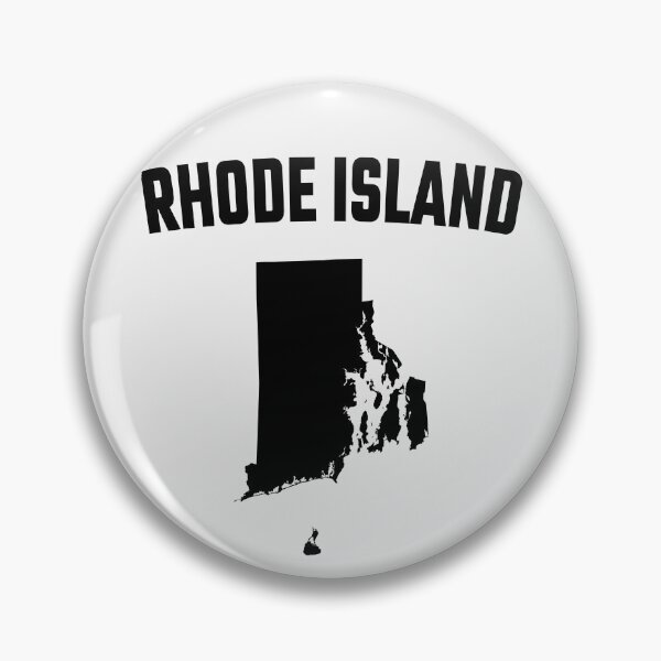 Item preview, Rhode Island State Silhouette - Classic Black & White Varsity Style designed and sold by mashmosh.