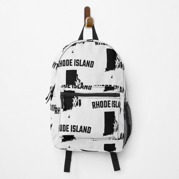 Item preview, Rhode Island State Silhouette - Classic Black & White Varsity Style designed and sold by mashmosh.