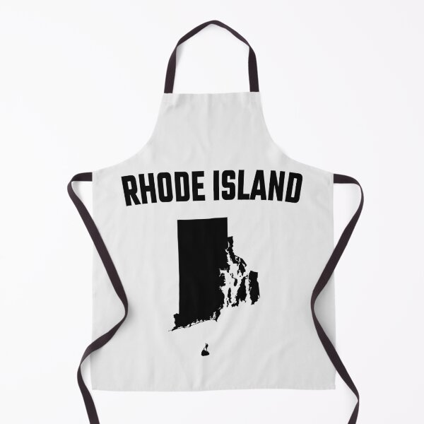 Item preview, Rhode Island State Silhouette - Classic Black & White Varsity Style designed and sold by mashmosh.