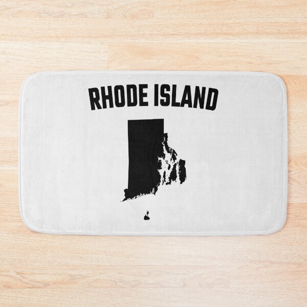 Item preview, Rhode Island State Silhouette - Classic Black & White Varsity Style designed and sold by mashmosh.
