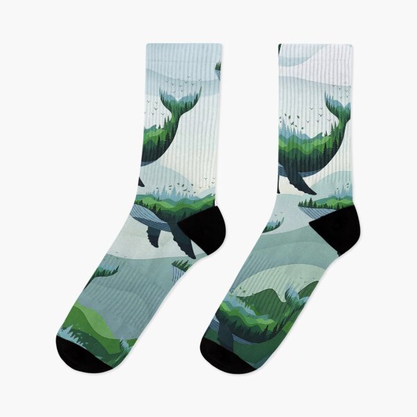 Item preview, Floating Forest Whale Double Exposure Art designed and sold by DesignedByMarty.