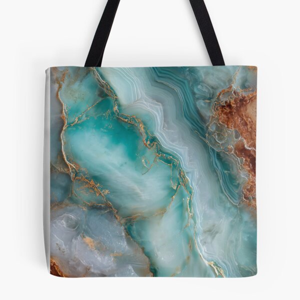 Item preview, Transformative Teal & Gold Agate – Color of the Year 2026 Abstract Marble designed and sold by Ewa Miller.