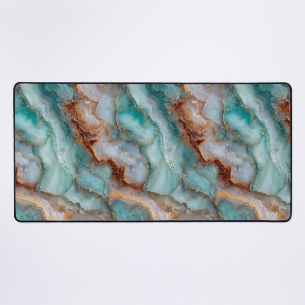 Item preview, Transformative Teal & Gold Agate – Color of the Year 2026 Abstract Marble designed and sold by Ewa Miller.