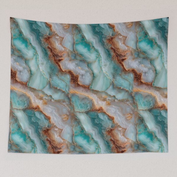 Item preview, Transformative Teal & Gold Agate – Color of the Year 2026 Abstract Marble designed and sold by Ewa Miller.