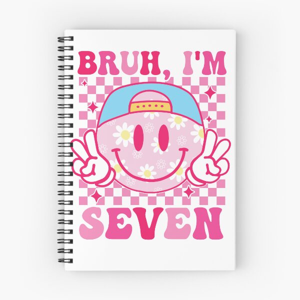 Item preview, Bruh I'm Seven 7 7th Birthday Girls Groovy 7 Years Old designed and sold by Night Forest.