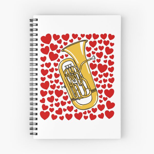 Item preview, Euphonium With Hearts, Valentines Brass Musician Wedding designed and sold by doodlerob.