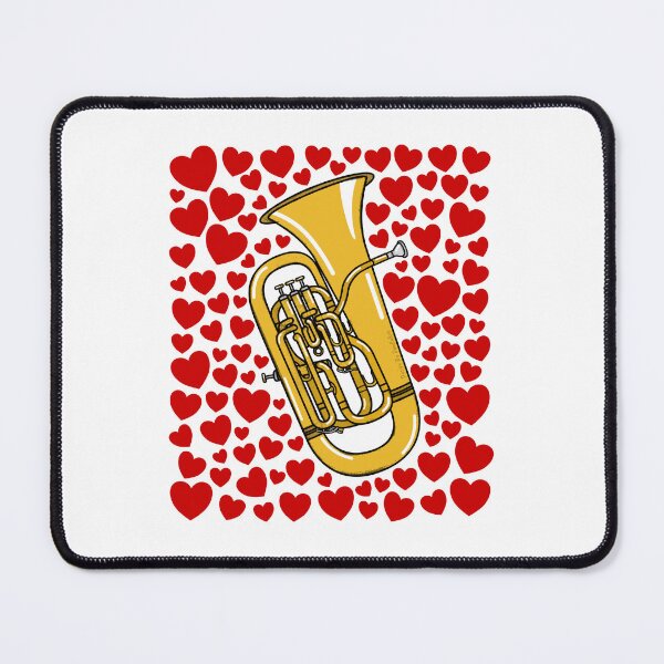 Item preview, Euphonium With Hearts, Valentines Brass Musician Wedding designed and sold by doodlerob.