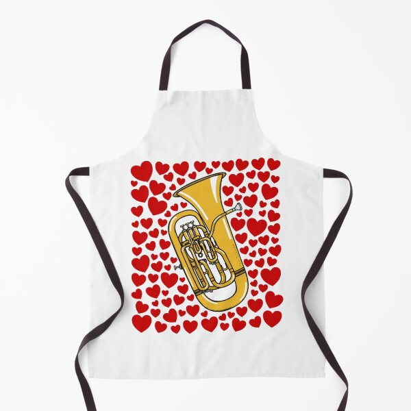 Item preview, Euphonium With Hearts, Valentines Brass Musician Wedding designed and sold by doodlerob.