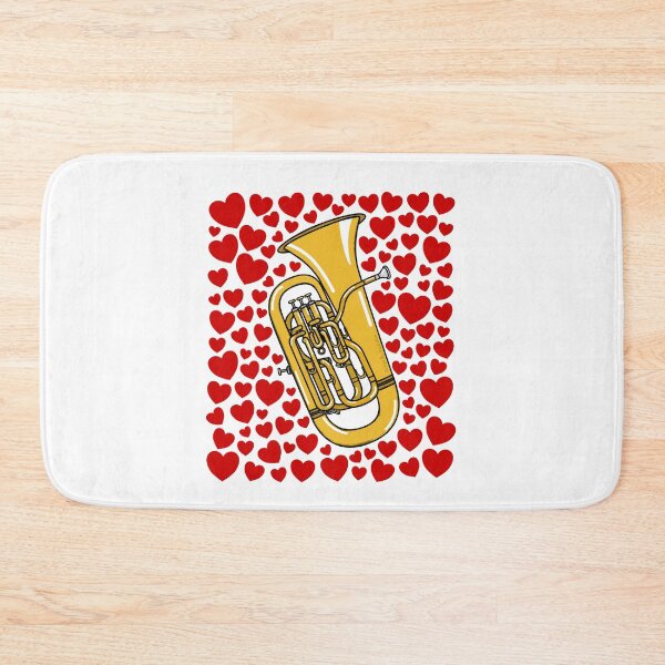 Item preview, Euphonium With Hearts, Valentines Brass Musician Wedding designed and sold by doodlerob.