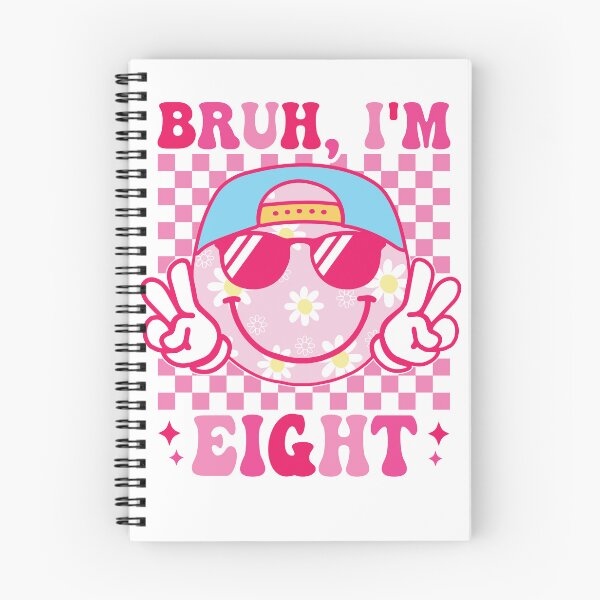 Item preview, Bruh I'm Eight 8 8th Birthday Girls Groovy 8 Years Old designed and sold by Night Forest.