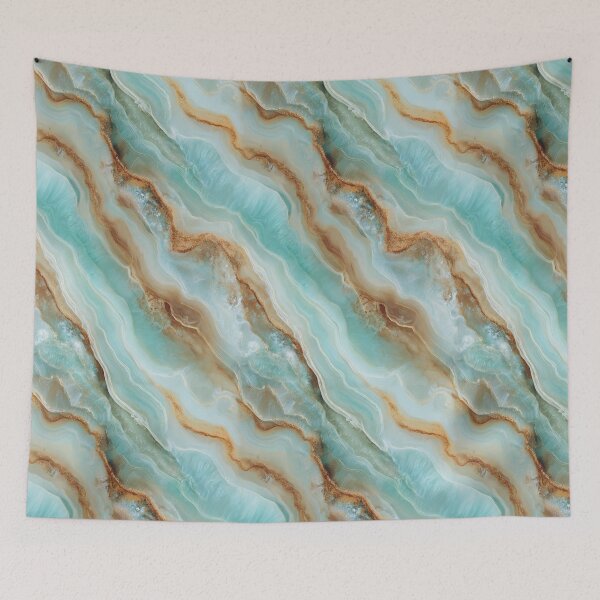 Item preview, Transformative Teal & Gold Agate – Color of the Year 2026 Abstract Marble designed and sold by Ewa Miller.