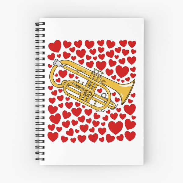 Item preview, Cornet With Hearts, Valentines Brass Musician Wedding designed and sold by doodlerob.