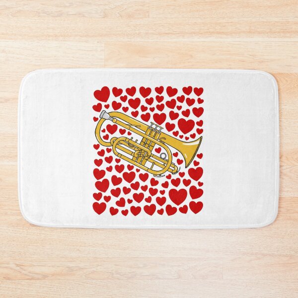 Item preview, Cornet With Hearts, Valentines Brass Musician Wedding designed and sold by doodlerob.