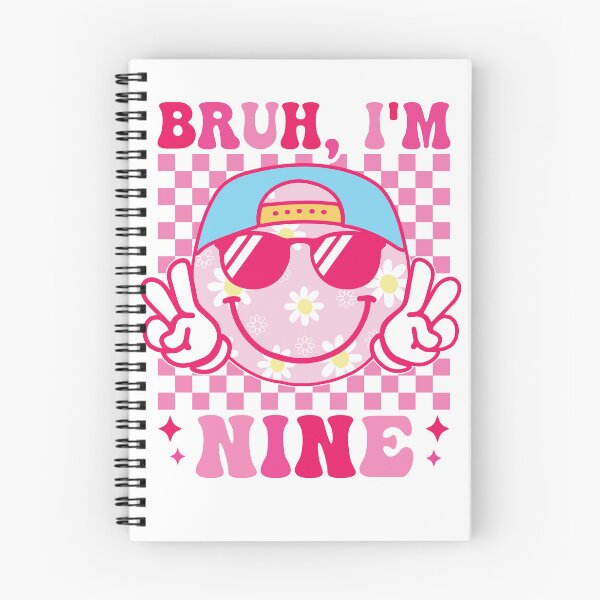 Item preview, Bruh I'm Nine 9 9th Birthday Girls Groovy 9 Years Old designed and sold by Night Forest.