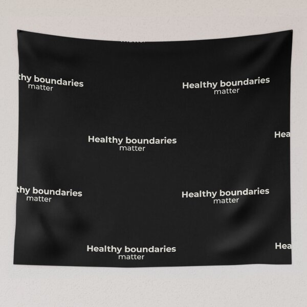 Item preview, Healthy boundaries matter - Minimalist statement designed and sold by Bianca Eder - Healing Collection.
