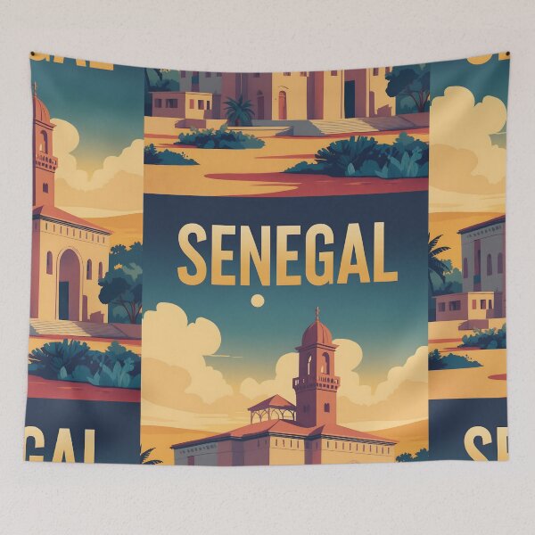 Item preview, Senegal Retro Vintage Travel Design designed and sold by TravelersGems.