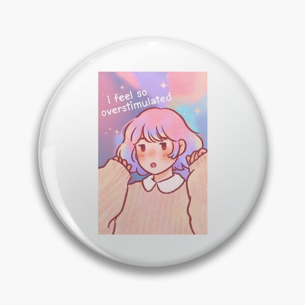 Item preview, I Feel So Overstimulated - Pastel Anime Aesthetic designed and sold by MukuMint.
