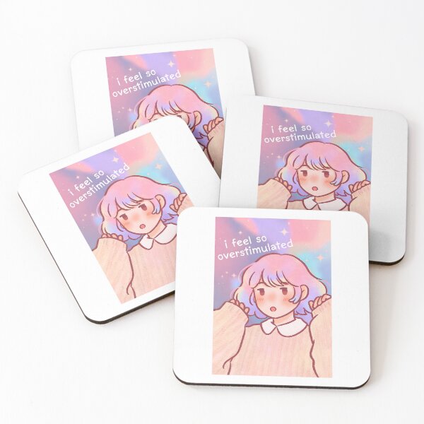 Item preview, I Feel So Overstimulated - Pastel Anime Aesthetic designed and sold by MukuMint.