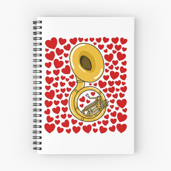 Item preview, Sousaphone With Hearts, Valentines Brass Musician Wedding designed and sold by doodlerob.