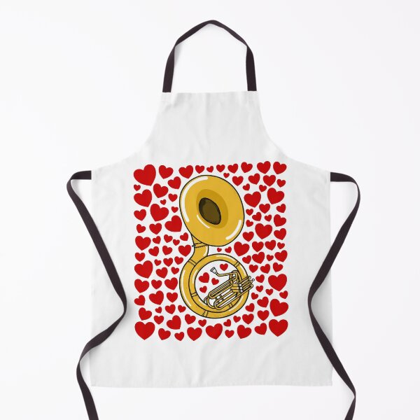 Item preview, Sousaphone With Hearts, Valentines Brass Musician Wedding designed and sold by doodlerob.