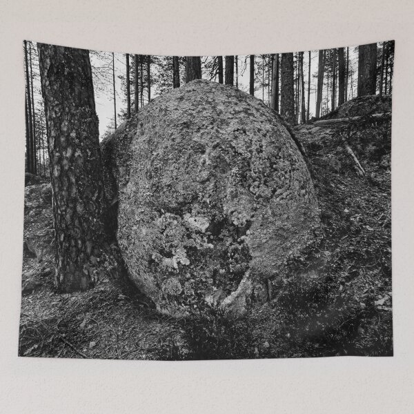 Item preview, The boulder and the pine. Seitseminen 2025 bw designed and sold by Jouko Lehto Photography.