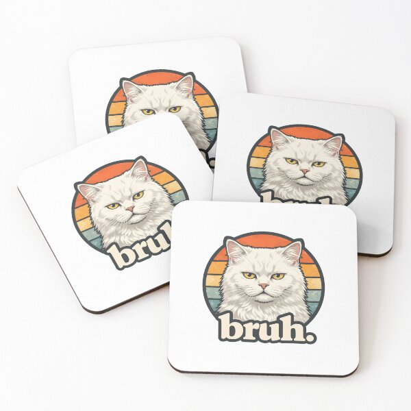 Item preview, Bruh-Cat–Funny-white-Cat-Face-Meme designed and sold by w66aboo.