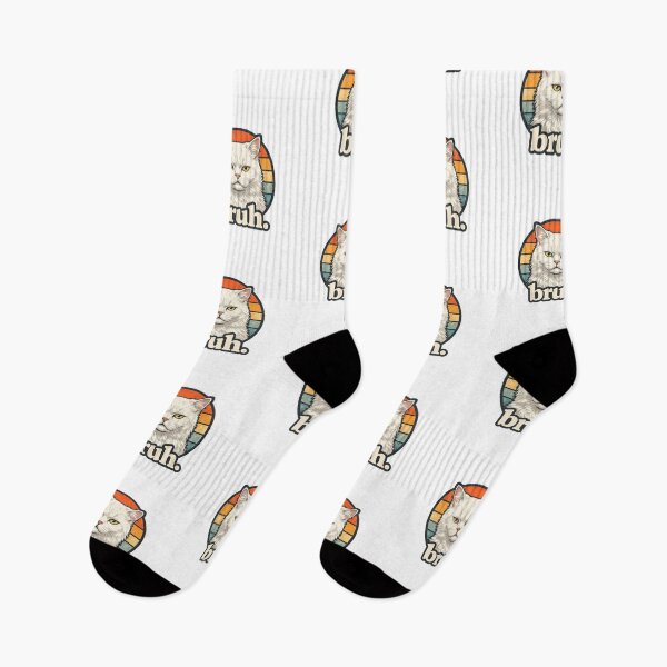 Item preview, Bruh-Cat–Funny-white-Cat-Face-Meme designed and sold by w66aboo.