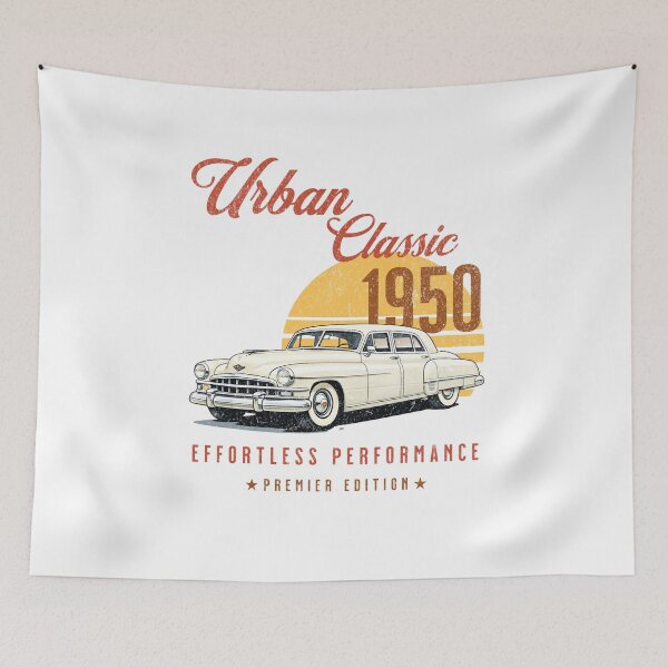 Item preview, Urban Classic 1950 – Vintage Sedan Illustration | Effortless Performance Retro Car Art designed and sold by RomeoSketches.