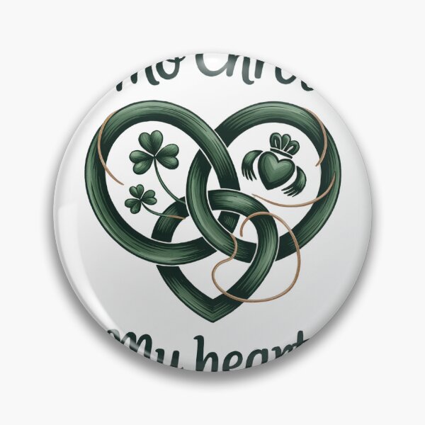 Item preview, Mo Chroí – Irish Love Heart with Celtic Knot & Claddagh designed and sold by CELTIC-DESIGNS.