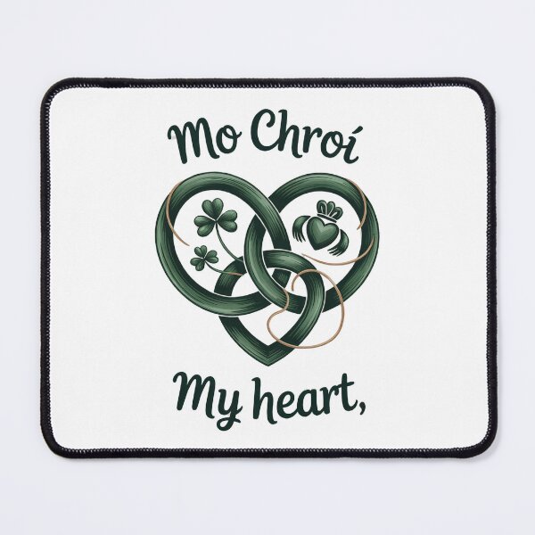 Item preview, Mo Chroí – Irish Love Heart with Celtic Knot & Claddagh designed and sold by CELTIC-DESIGNS.