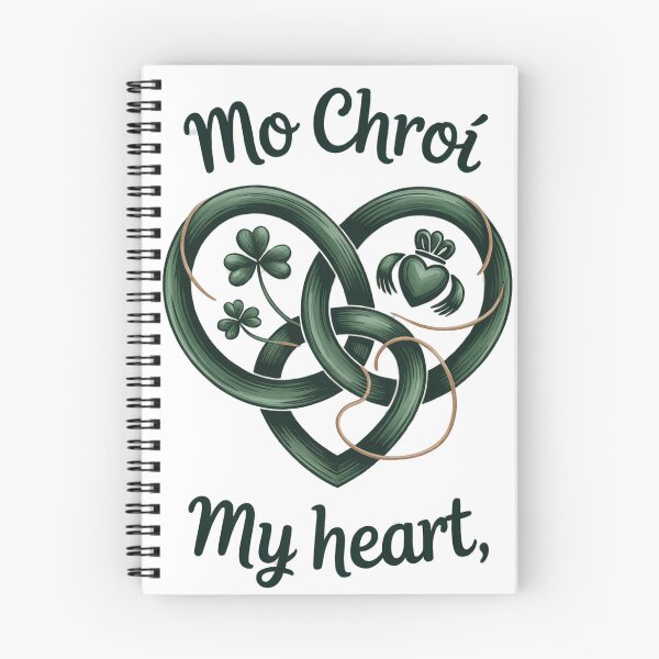 Item preview, Mo Chroí – Irish Love Heart with Celtic Knot & Claddagh designed and sold by CELTIC-DESIGNS.
