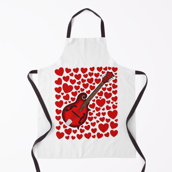 Item preview, Mandolin With Hearts, Valentines Mandolinist Musician Wedding designed and sold by doodlerob.