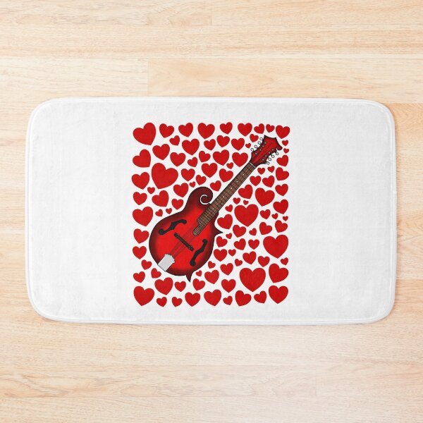 Item preview, Mandolin With Hearts, Valentines Mandolinist Musician Wedding designed and sold by doodlerob.