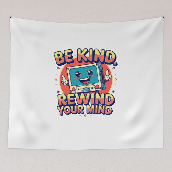 Item preview, Be Kind, Rewind Your Mind sticker art designed and sold by SloganSauce.